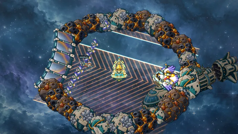 In-game: the Gull Admiral and its flock in a sealed arena.