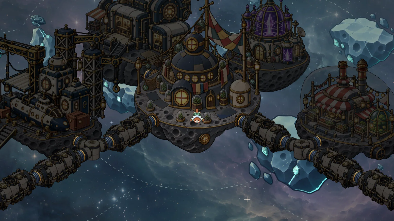 In-game: the same home with its lights doused, nearly invisible in the dark.